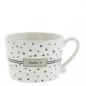 Preview: Mug White *Dots / Smile* black