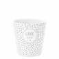 Preview: Becher *Dots & Love you* grey