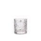 Preview: Kerzenhalter/ Vase *gemustertes Glas* 6x6,5 cm