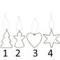 Preview: Weihnachtsschmuck *Glitter* silber