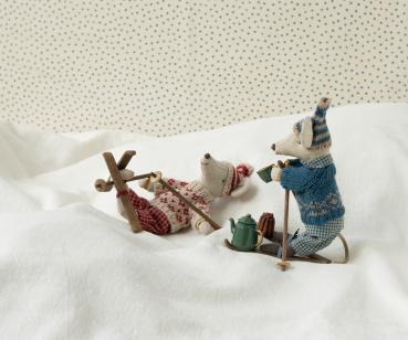 Winter Maus mit Ski Set *Mama*