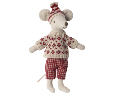 Winter Maus mit Ski Set *Mama*