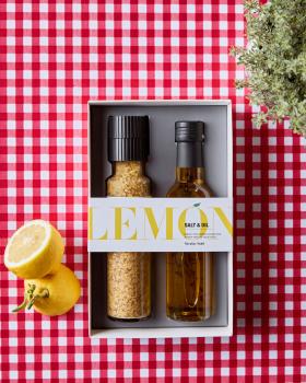 Geschenkbox Salz u. Öl *ZITRONE*