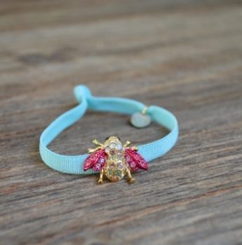 Armband *Bee* pink/hellblau