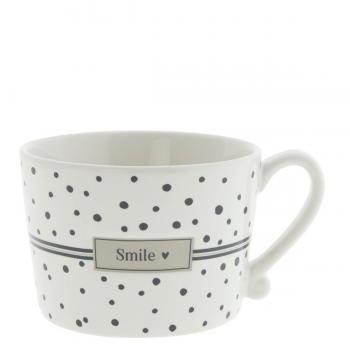 Mug White *Dots / Smile* black