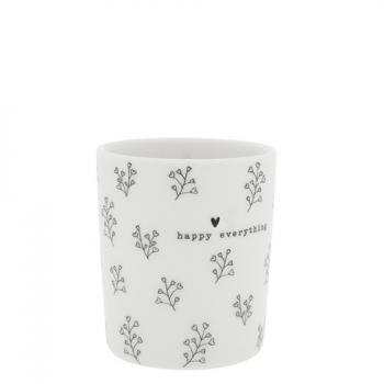 Becher white *Flower Hearts* black