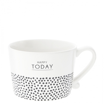 Mug white Happy Today & dots black