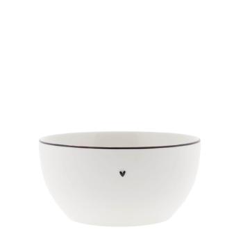 Schale white *Heart-Edge* black medium