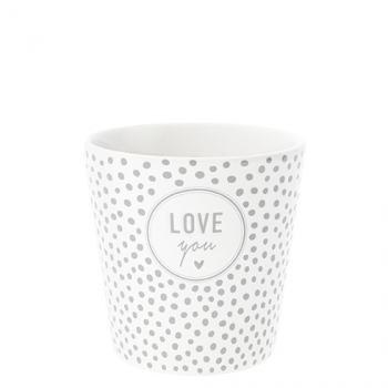 Becher *Dots & Love you* grey