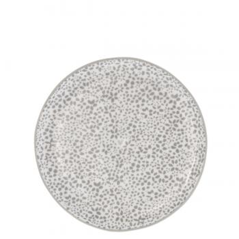 Teller-Dessertplate *Flower* grey