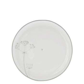 Teller-Dessertplate *Dry Flower* grey