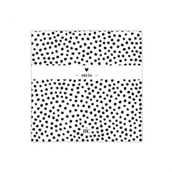 Papierservietten *Dots-Smile* black small