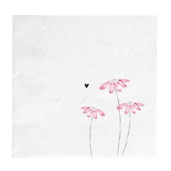 Papierservietten *Flowers* rose