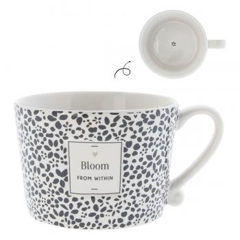 Mug white *Bloom from within* black