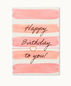 Armband m. Karte *Happy Birthday to you-Herz*