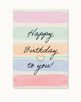 Armband m. Karte *Happy Birthday to you-Herz* mint