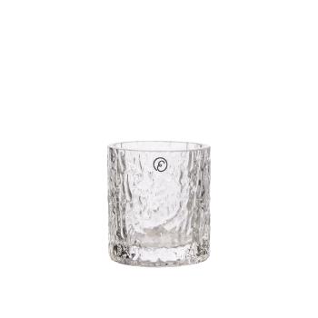 Kerzenhalter/ Vase *gemustertes Glas* 6x6,5 cm