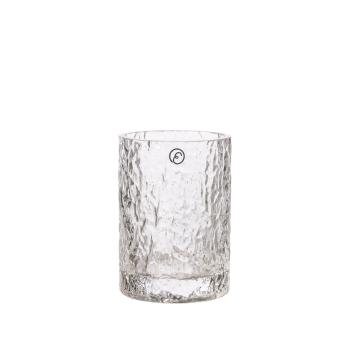 Kerzenhalter/ Vase *gemustertes Glas* 6x8 cm