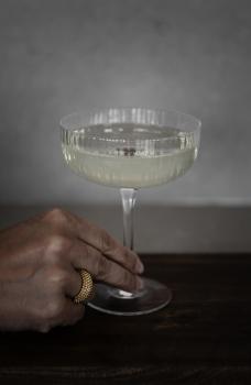 Champagnerglas *geriffelt*