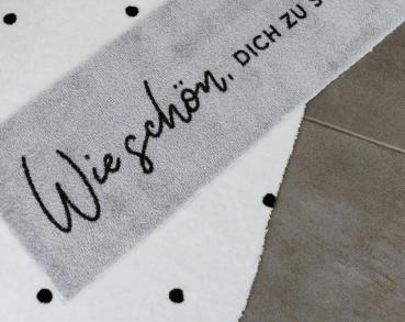 Kleine waschbare Fussmatte *Wie schön, dich zu sehen*
