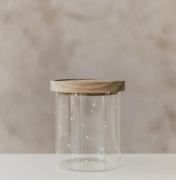 Vorratsglas *Herzen* weiß 13 cm