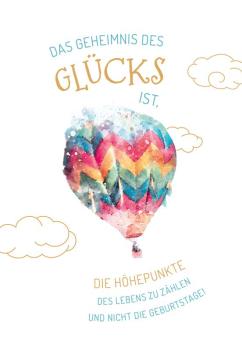 Doppelkarte *Das Geheimnis des Glücks-Ballon*