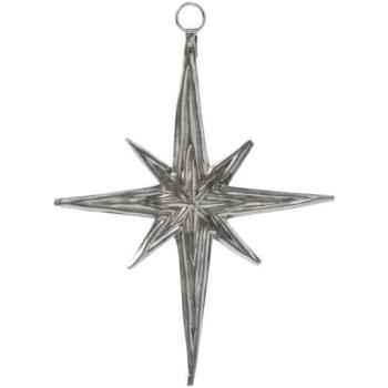 Christbaumanhänger *Stern* silber länglich