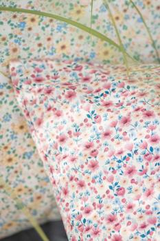 Kissenbezug *rosa-beige-blaue Blumen*