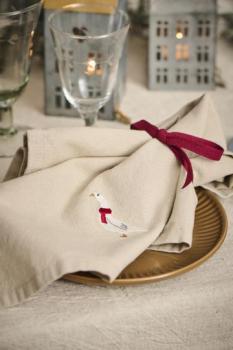 Stoffserviette Tradition *Gans* leinenfarbig