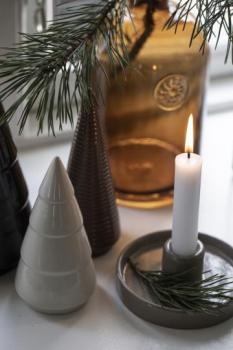 Tannenbaum *breitgerillt* 14,5 cm weiß