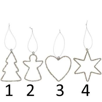 Weihnachtsschmuck *Glitter* silber