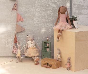 Hase Bunny Ballettanzug und Rock *Gr.3* creme