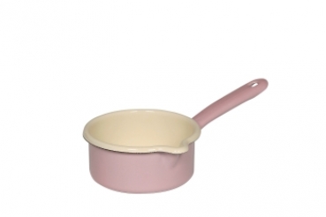 Emaille Stielkasserolle *rosa* 0,5 Liter