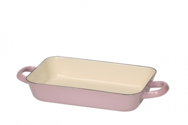 Emaille Auflaufform mit Henkel *rosa* 26cm