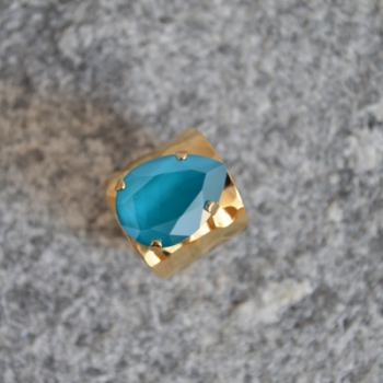 Ring *Tropfen* gold-azur