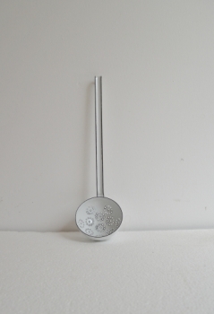 Emaille Schaumlöffel *weiß* 9 cm