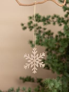 Anhänger *AXAMO* Schneekristall beige