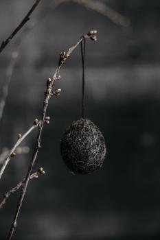 Anhänger Filz-Ei *ULLAS* dark brown large