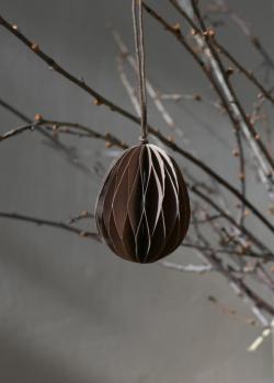 Anhänger Papier-Ei *DJUPDALEN* braun