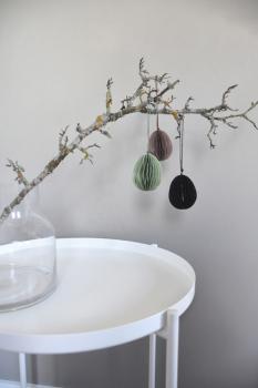 Anhänger Papier-Ei *DJUPDALEN* schwarz