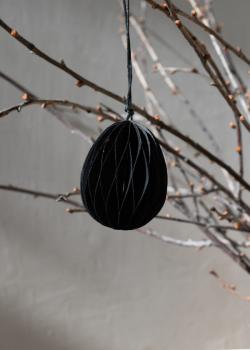 Anhänger Papier-Ei *DJUPDALEN* schwarz