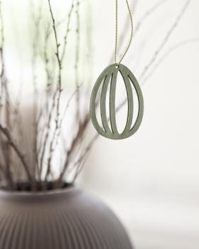 Anhänger Holz Ei *ULLINGE* grün