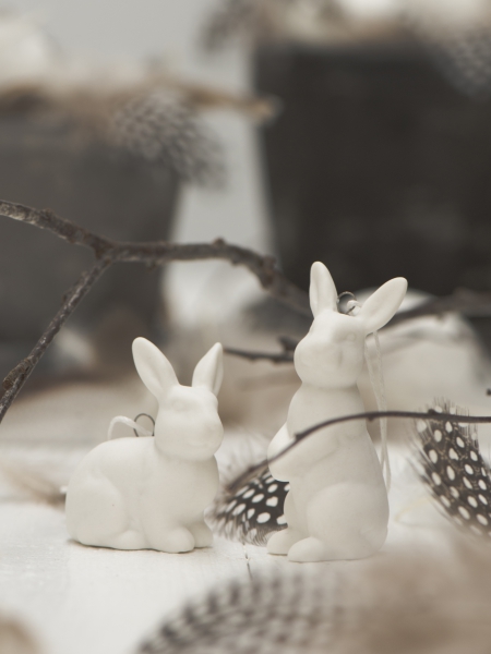 Hase *weiß* zum Hängen