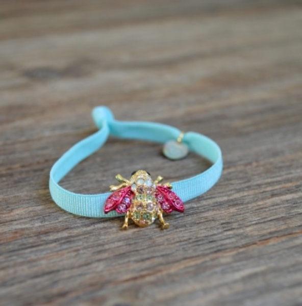 Armband *Bee* pink/hellblau