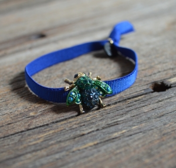 Armband *Bee* emeraldgrün/royalblau