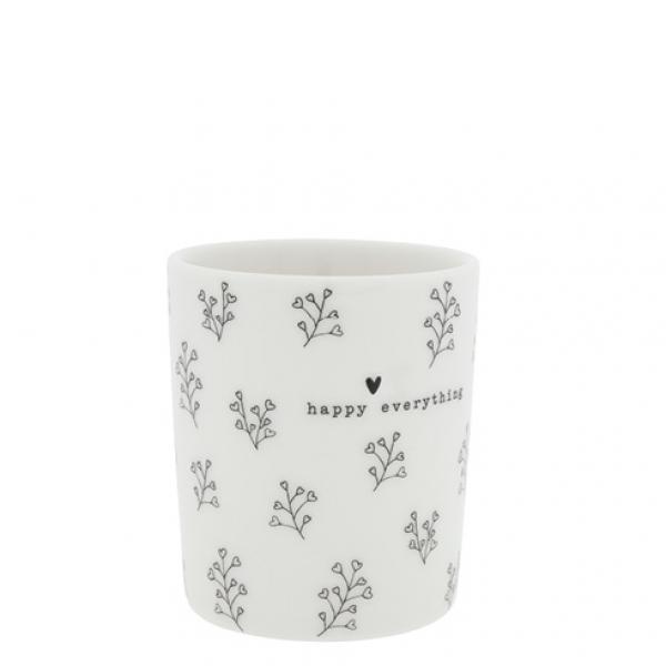 Becher white *Flower Hearts* black