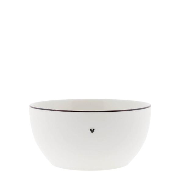 Schale white *Heart-Edge* black medium