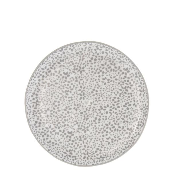 Teller-Dessertplate *Flower* grey