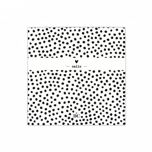 Papierservietten *Dots-Smile* black small