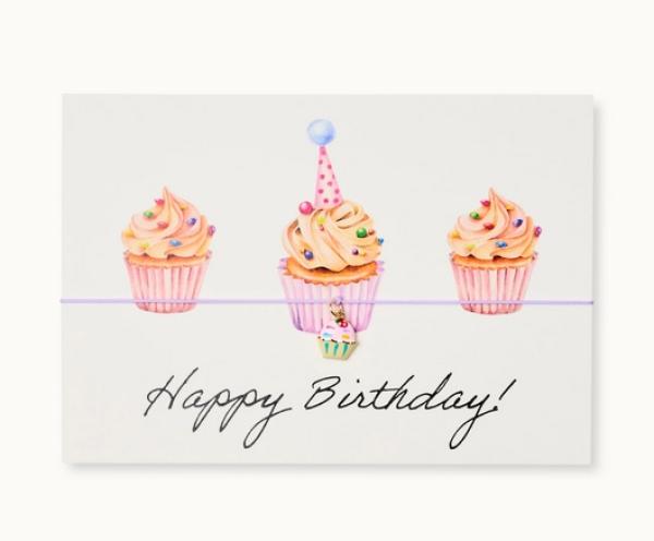 Armband m. Karte *Happy Birthday-Cupcake*